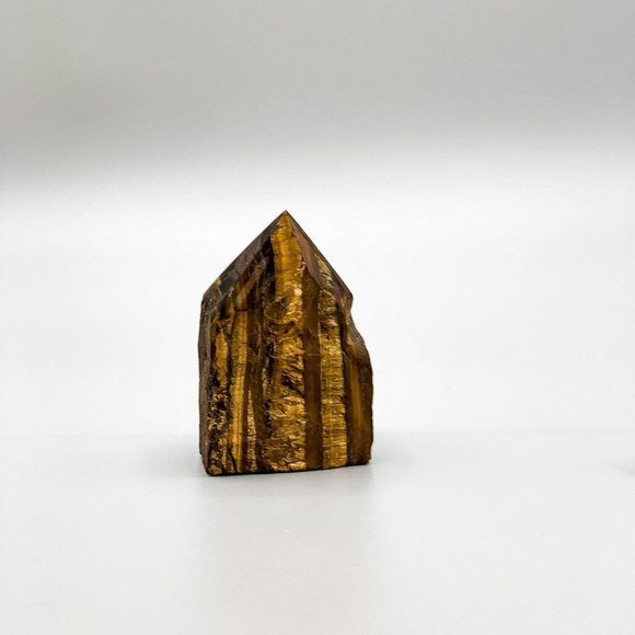 Tiger's Eye Crystal Rough Polished Point Energy Generator - LARGE (1 Per Order) - Picture 6 of 9